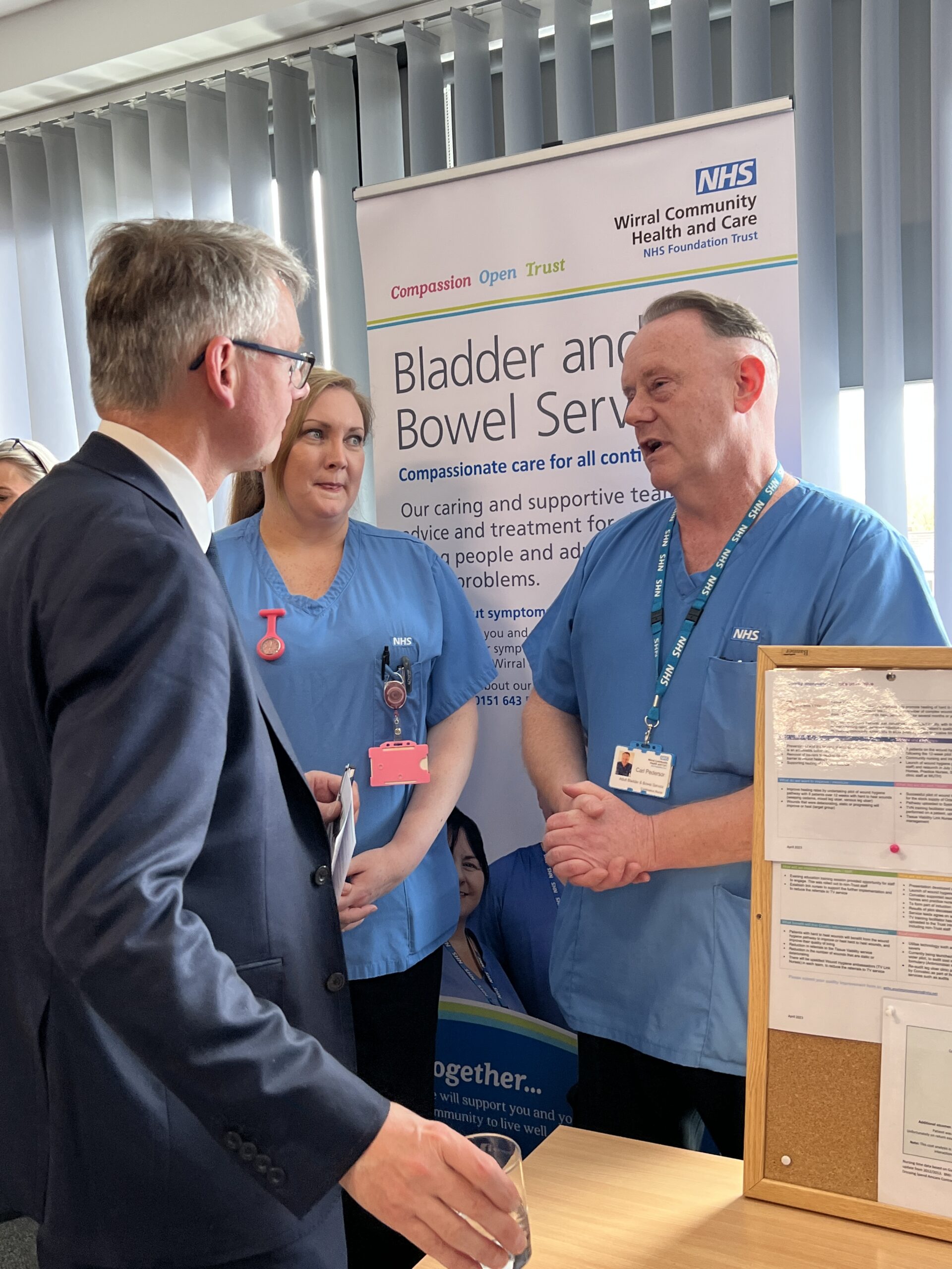 WCHC staff showcasing their work to visitors from NHS Providers