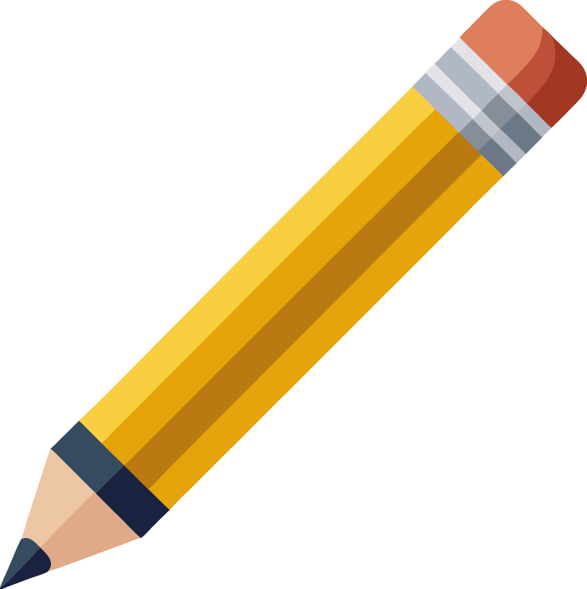 Cartoon image of a pencil.