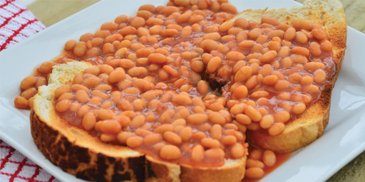 Image of beans on toast. 
