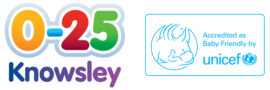 0-25 logo and Unicef baby friendly accreditation logo