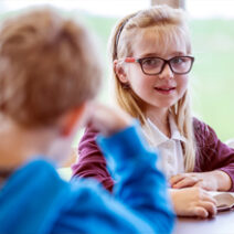 two children chatting